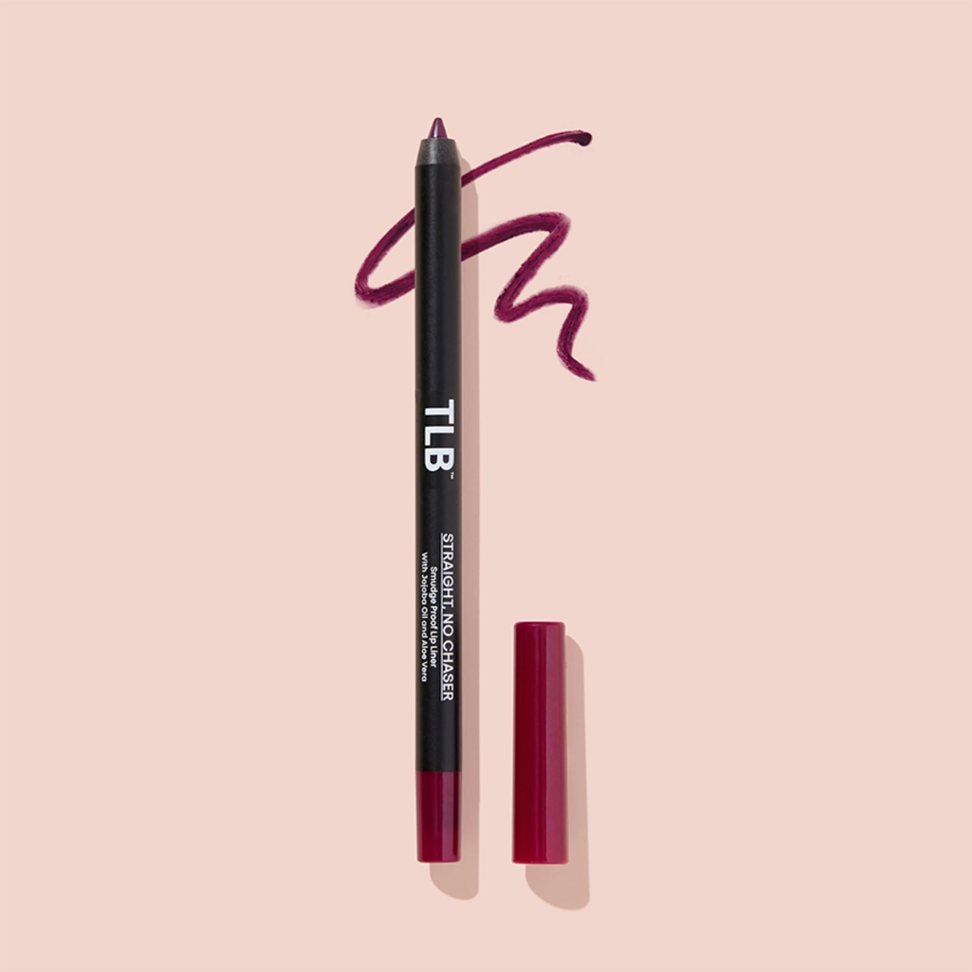 The Lip Bar | Straight Line Lip Liner | Vegan & Cruelty Free | Straight, No Chaser - Deep Purple