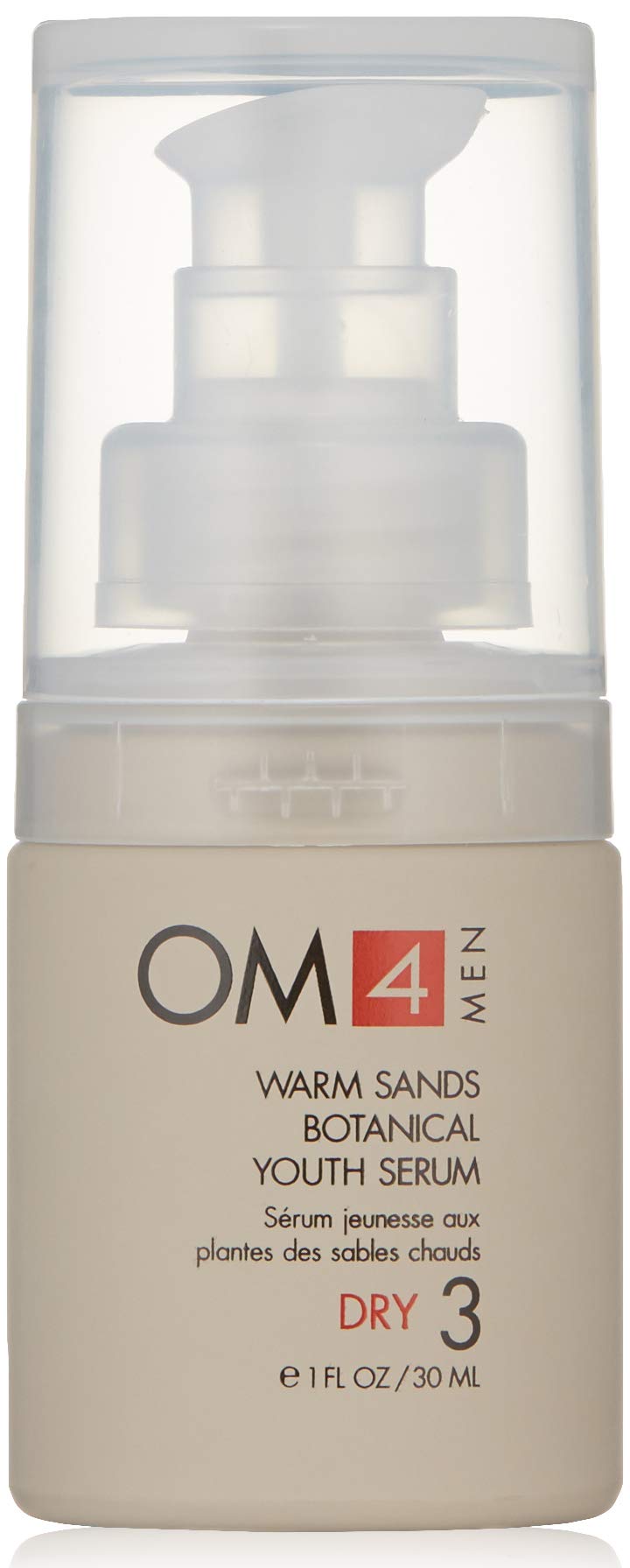 Organic Male OM4 Dry STEP 3: Warm Sands Botanical Youth Serum - Men's Skincare With anti-aging Vitamin C, Aloe Vera, and Hyaluro