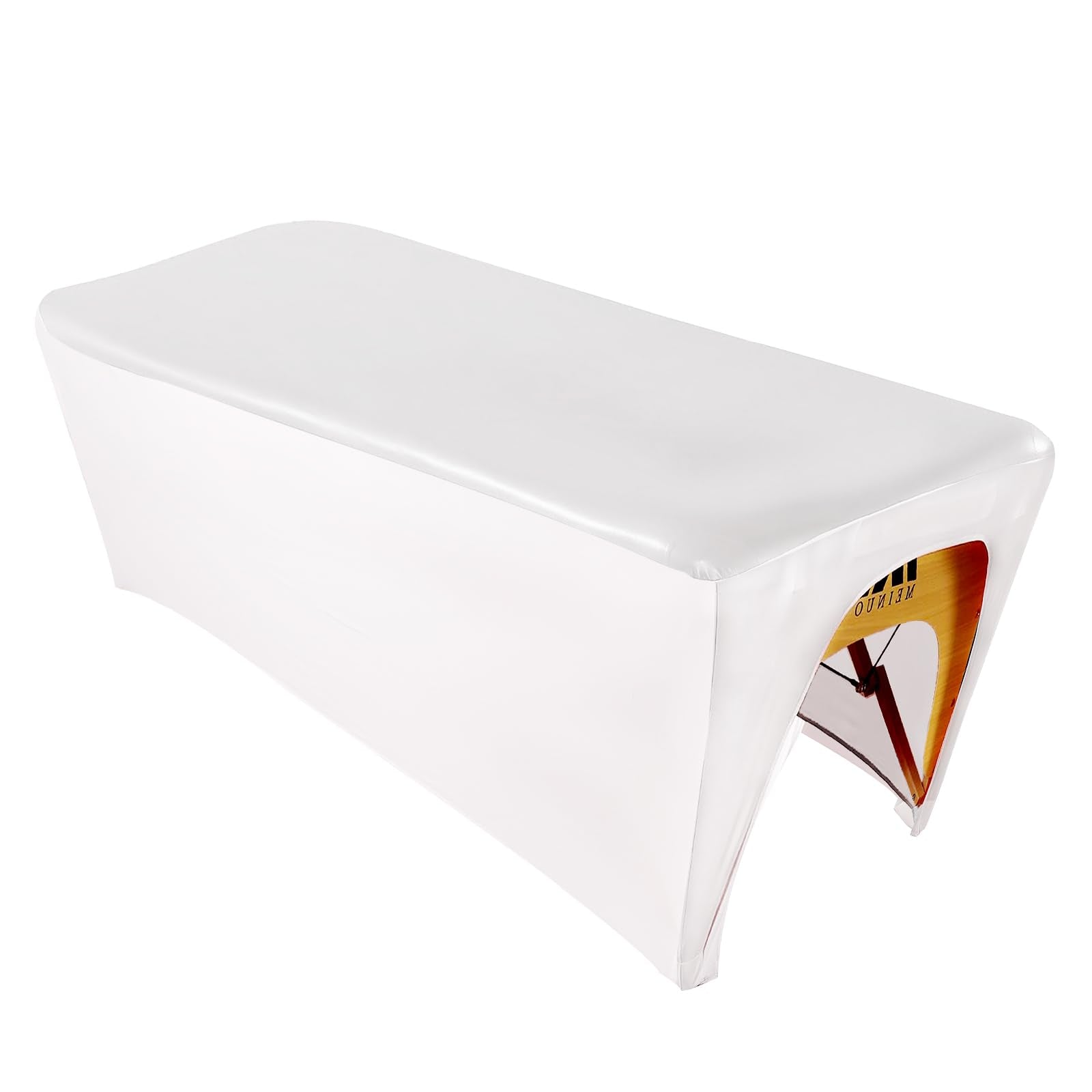 White Lash Bed Cover, Waterproof Massage Table Cover, Wipeable Pu Leather Comfortable Spa Bed Cover, Reusable For Fits Beds Mass