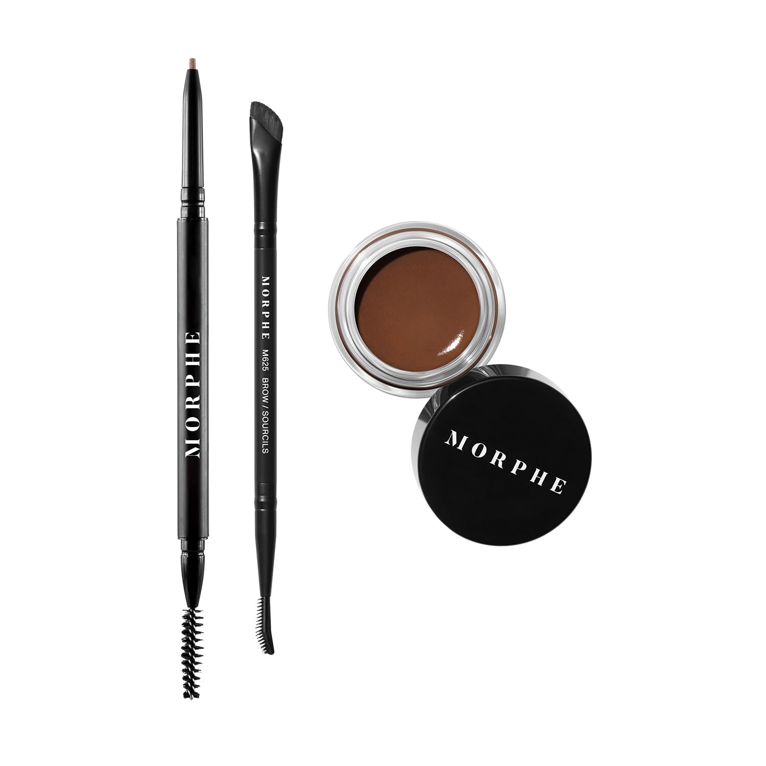Morphe High Archiever Everyday Essentials Brow Kit - Precision Micro Eyebrow Pencil, Tinted Sculpting Brow Wax & 3-in-1 Brush fo