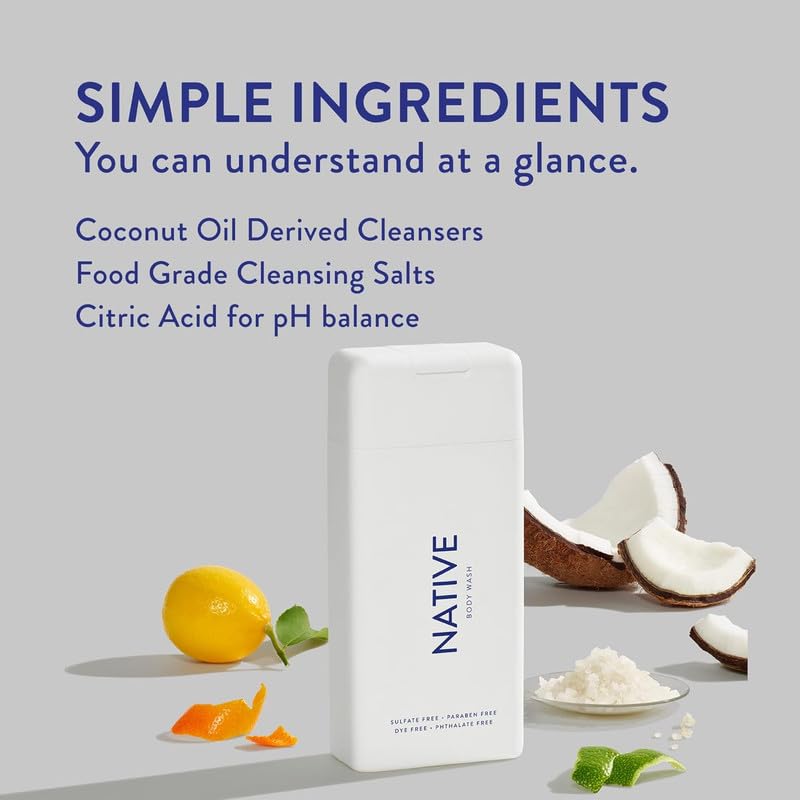 Native Body Wash For Men & Women, Seasonal | Sulfate Free, Paraben Free, Dye Free, With Naturally Derived Clean Ingredients Leav