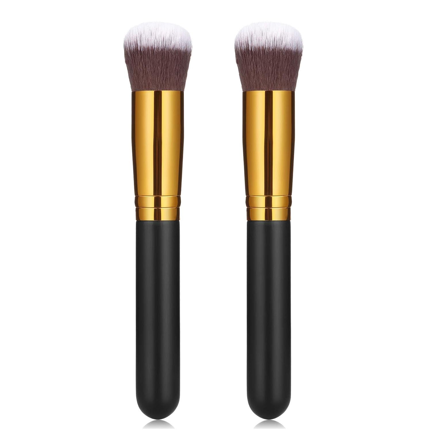 Blackboss Makeup Powder Foundation Brushes Self Tanner Brush Foundation Brush Large Sunless Tanning Face Brush 2 Pcs (Black)