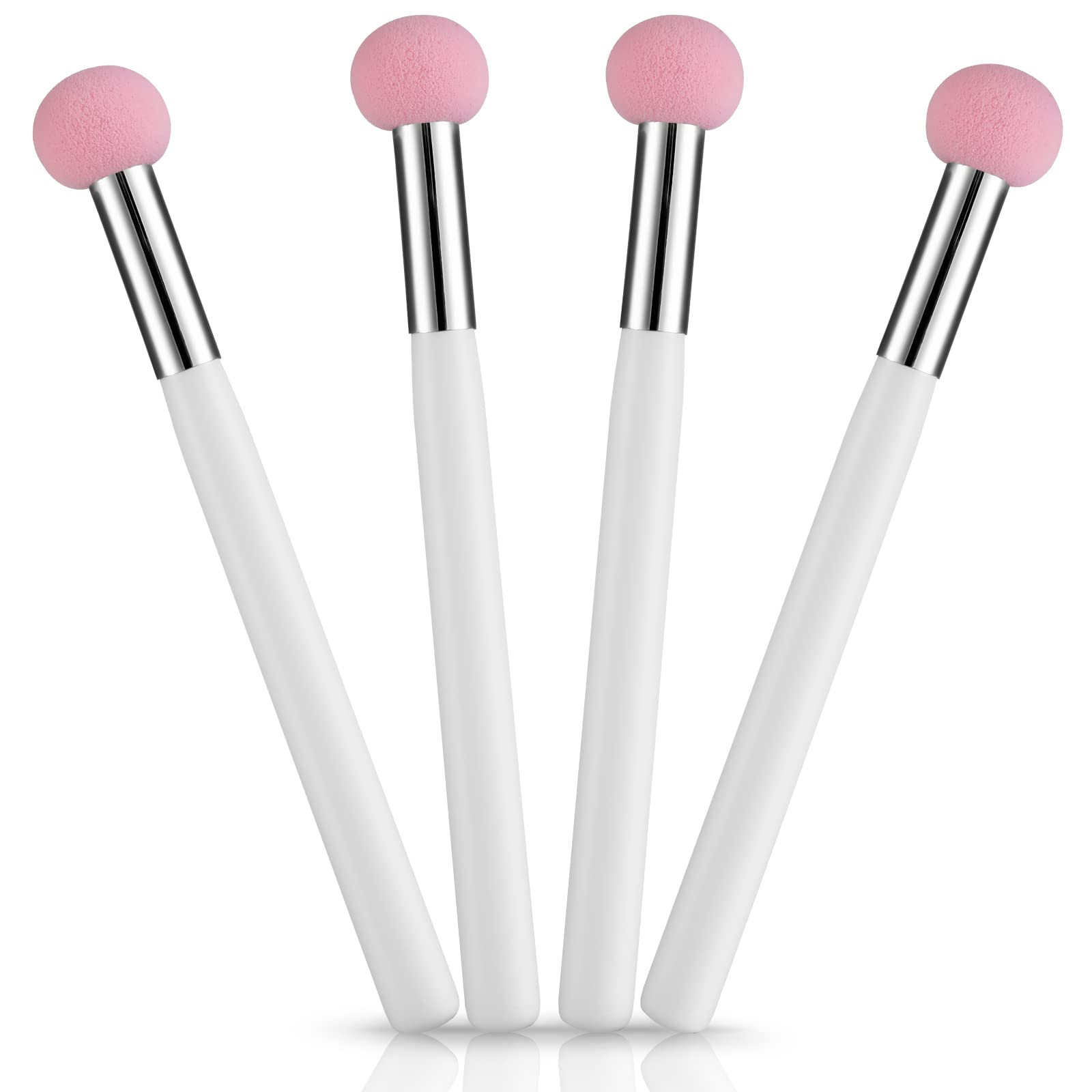 Sibba Foundation Brushes 4 Pcs Makeup Setting Powder Blush Beauty Techniques Sponge Angled Stick Liquid Concealer Cream Nose Fac