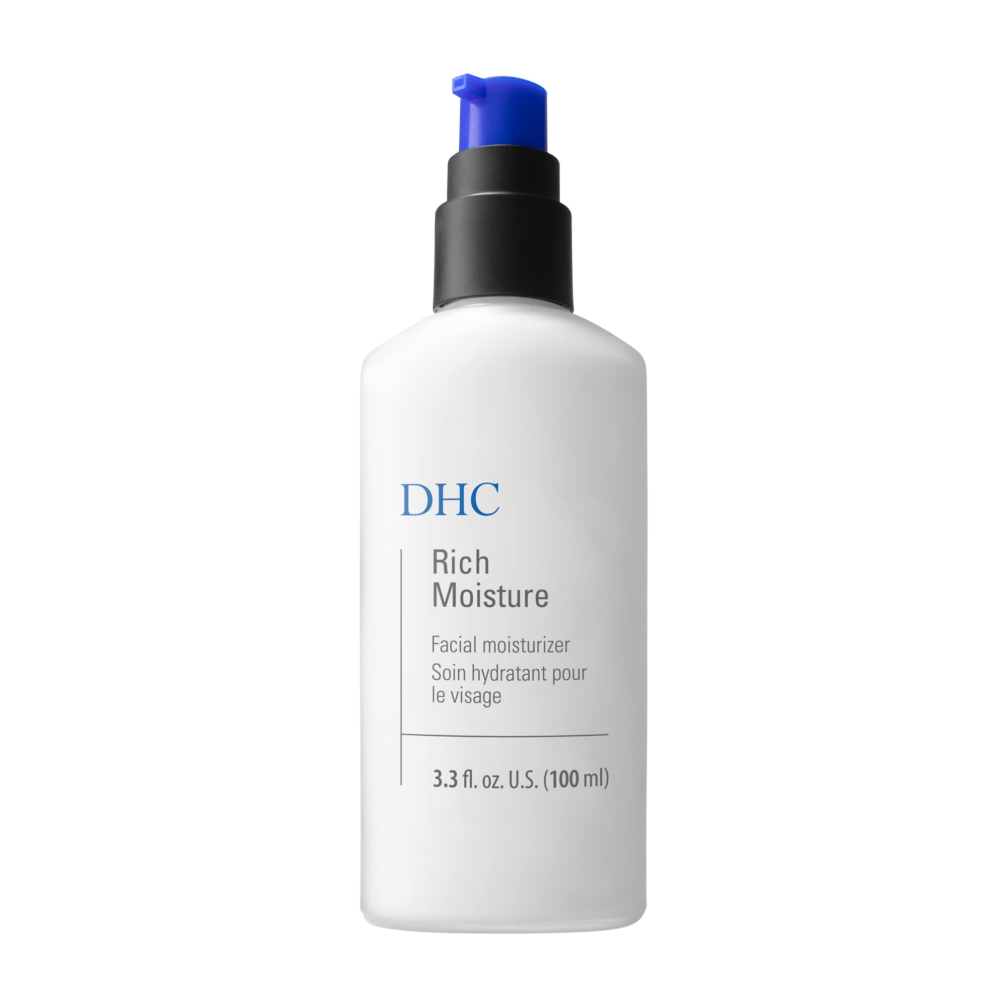 DHC Rich Moisture, Lightweight Facial Moisturizer, Dry Skin, Hydrating, Fragrance and Colorant Free, Ideal for dry dehydrated an