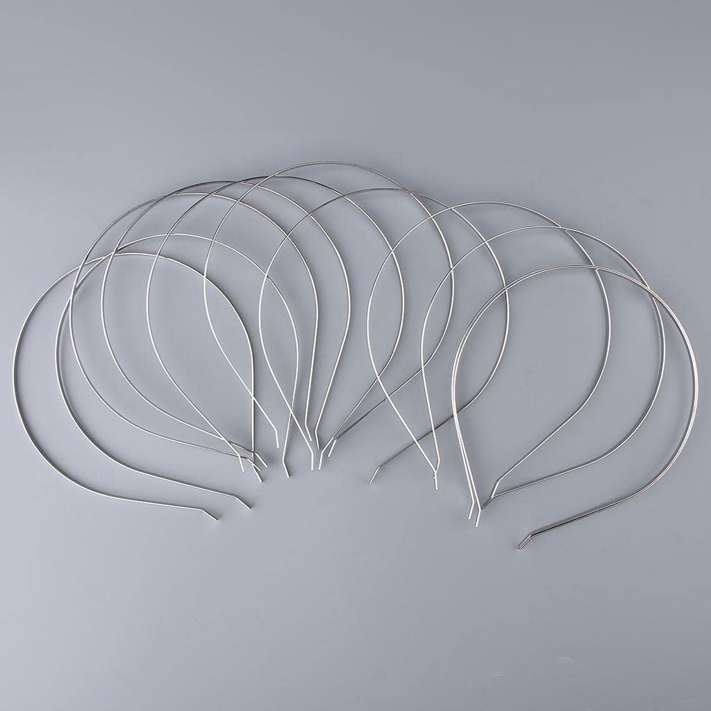 Atorse 10X Plain Metal Headband Hair Band Frame Hair Hoop Accessories Diy Craft White