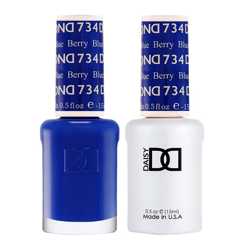 DND Gel Polish Set, Blue Collection, UV/LED Gel Polish and Air Dry Nail Lacquer, Matching Chip-Free Polish Duo, 622 Midnight, 0.