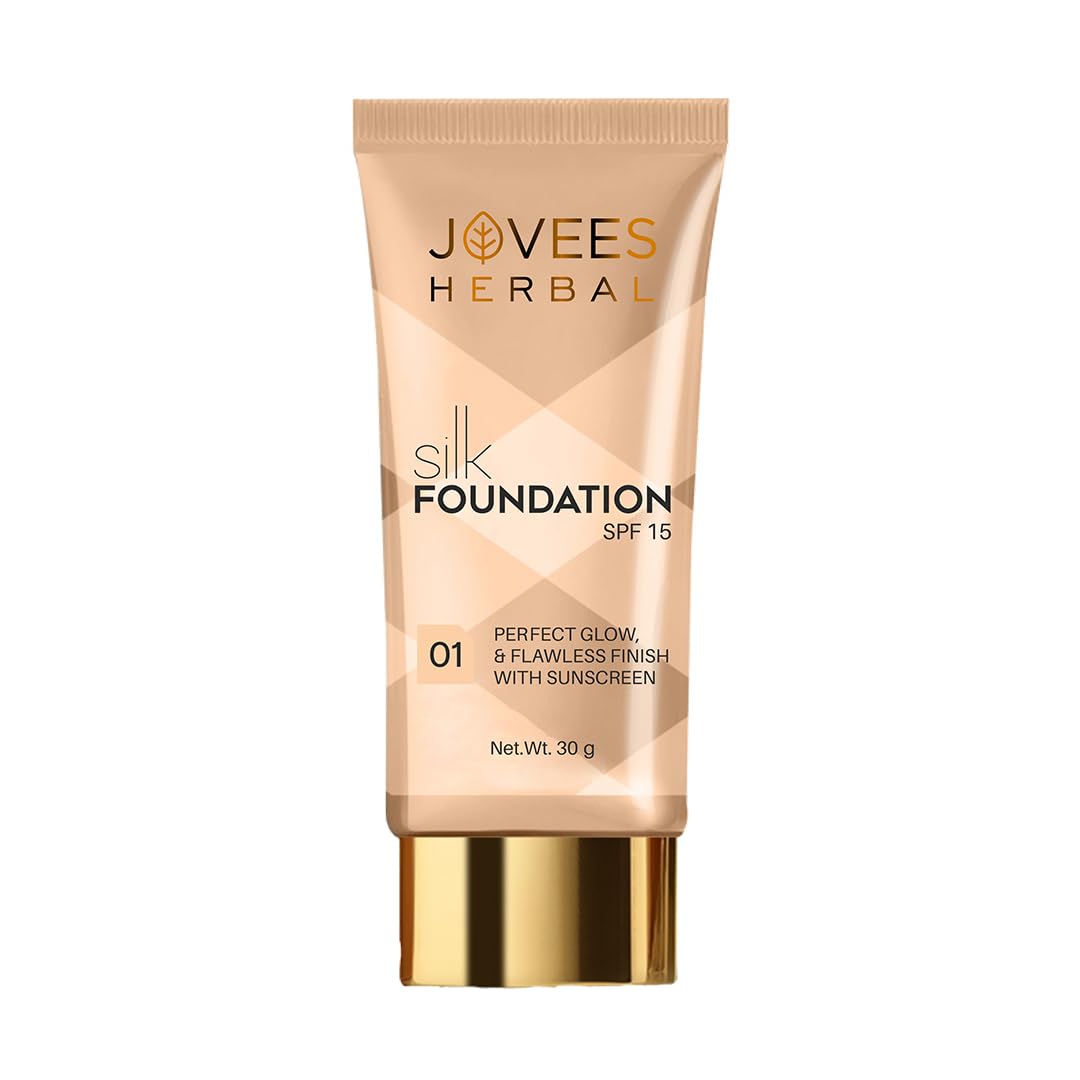 Jovees Herbal Silk Creamy Foundation Matte Finish With Spf 15 | Foundation For Face Make Up Infused With Sun Protection | Full C