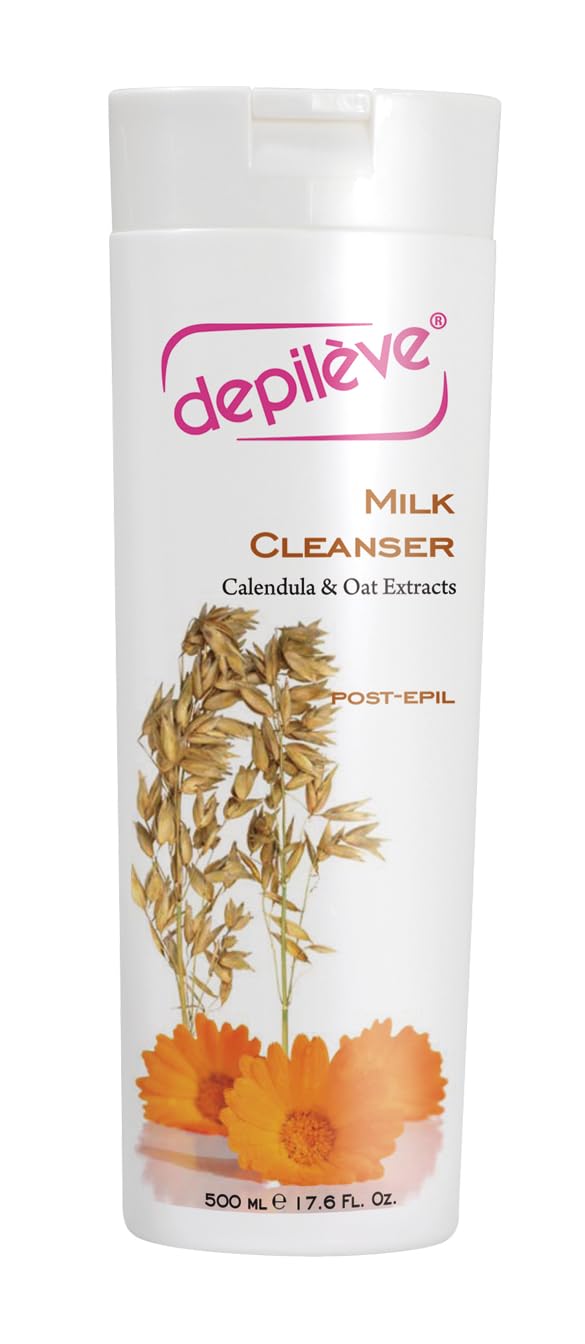 Depileve Milk Cleanser  Post Wax Emulsion, Removes Wax Residue, Moisturizes Skin, Enriched with Calendula and Oat extracts  17