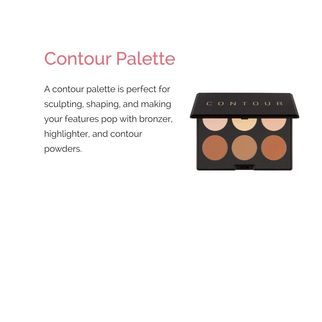 Elizabeth Mott Bronzer Contour Kit & Highlighting Powder - Cruelty Free & Paraben Free - 6 Shades For A Natural Glow