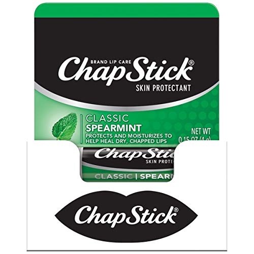 Chapstick Classic Spearmint Lip Balm Tubes, Spearmint Chapstick For Lip Care - 0.15 Oz (Pack Of 12)