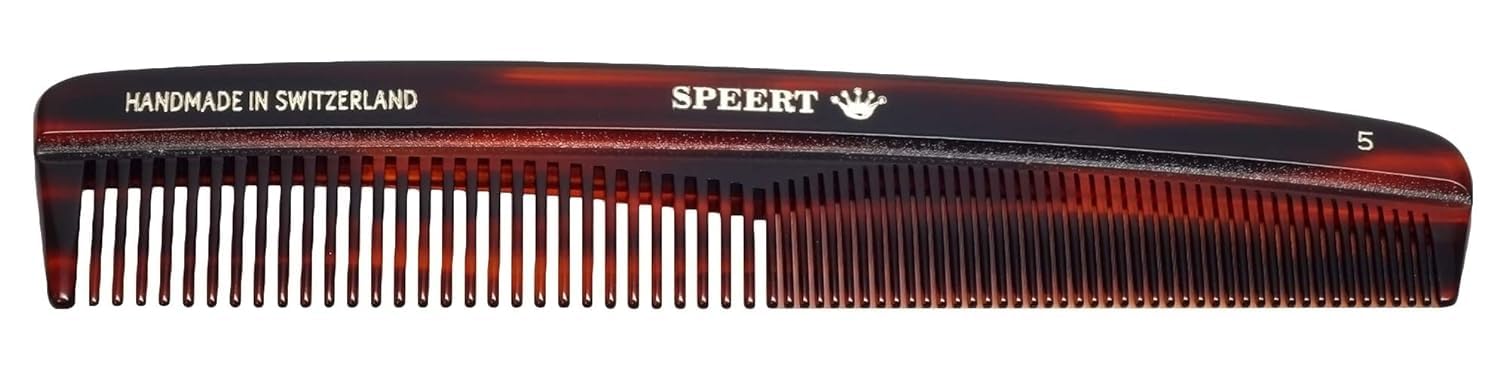 Speert #5 Handmade Wide Narrow Tooth Comb Tortoise Havana Acetate Thick Coarse Curly Thin Fine Straight Hair Detangling Parting