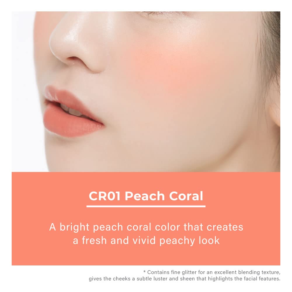 A'Pieu Juicy-Pang Jelly Blusher (Cr01) Velvety Finish - Easy Blending Blusher - Delicate Look - K-Beauty