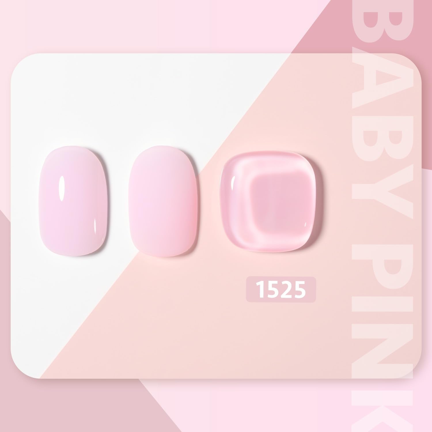 GAOY Baby Pink Gel Nail Polish, 16ml Soak Off UV Light Cure Gel Polish for Nail Art DIY Manicure at Home, Color 1525