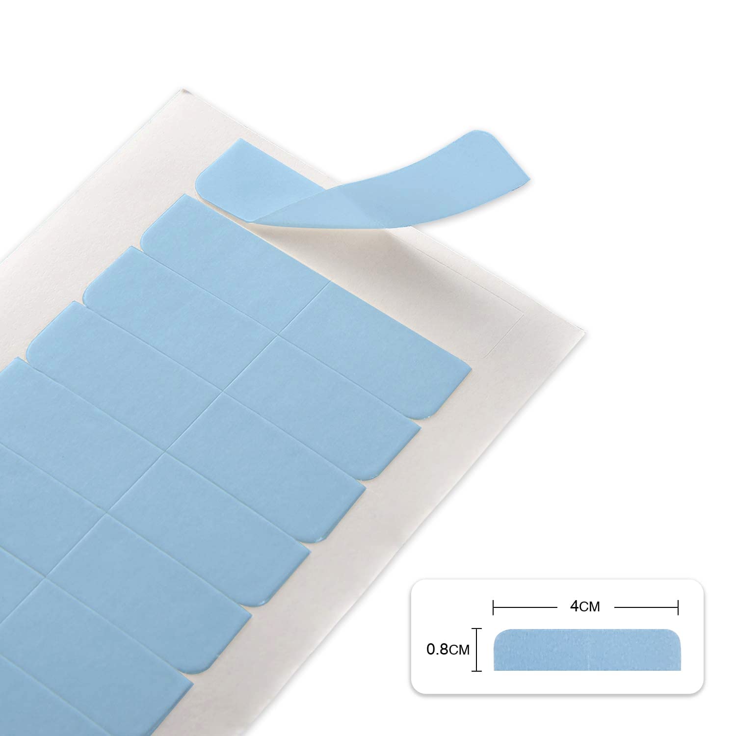 Yilite Hair Extensions Tape 180Pieces Tape Tabs Double Sided Human Hair Tape For Replacement 4 X 0.8 Cm Adhesive (180Pieces Blue