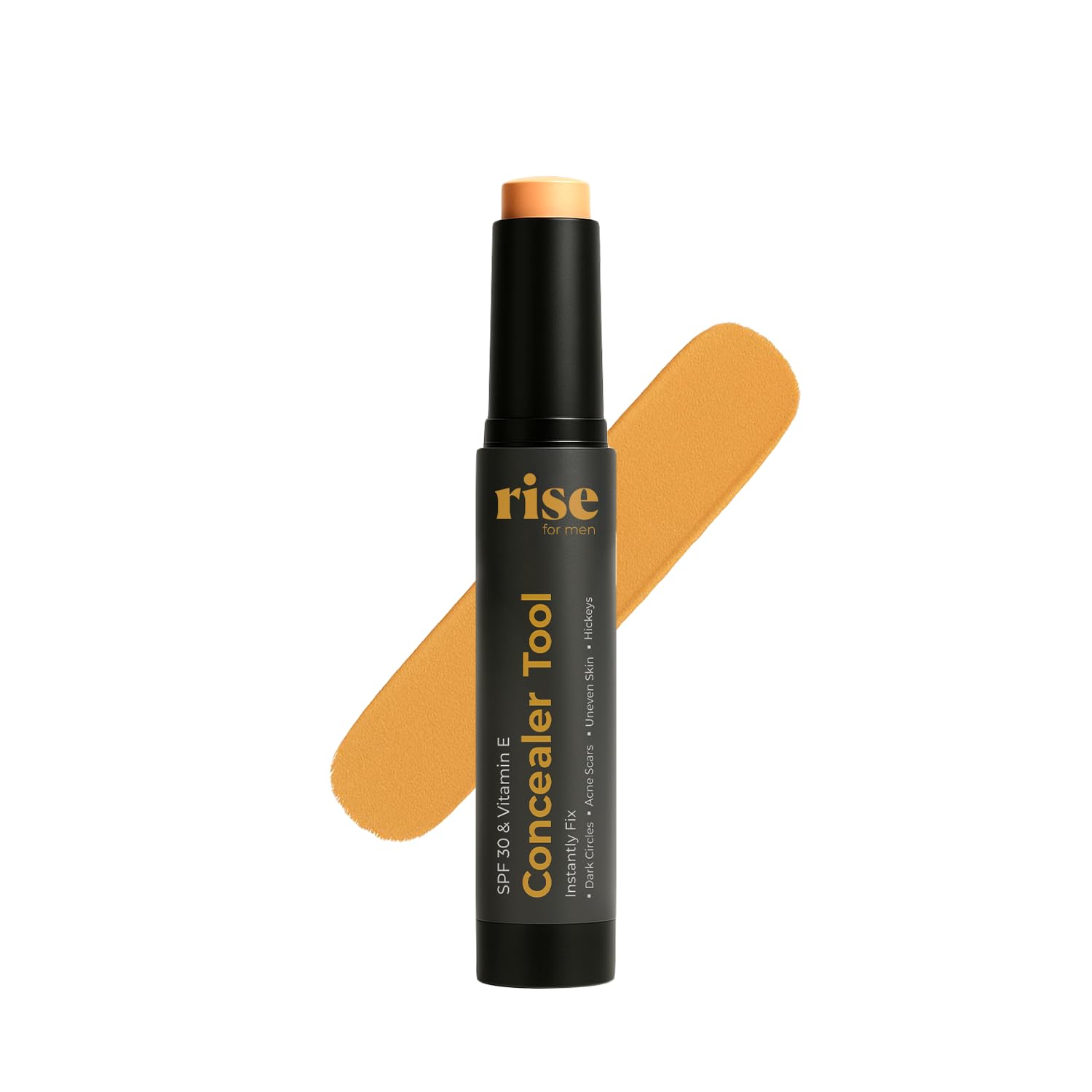Rise For Men Concealer Tool | Concealer Stick With Spf 30 & Vitamin E | Covers Dark Circles, Acne Scars, Spots & Hickeys | Sweat