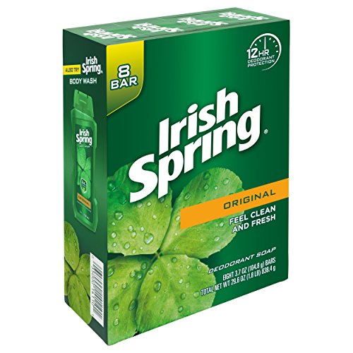 Irish Spring Deodorant Soap, Original Bar Soap (8 count)