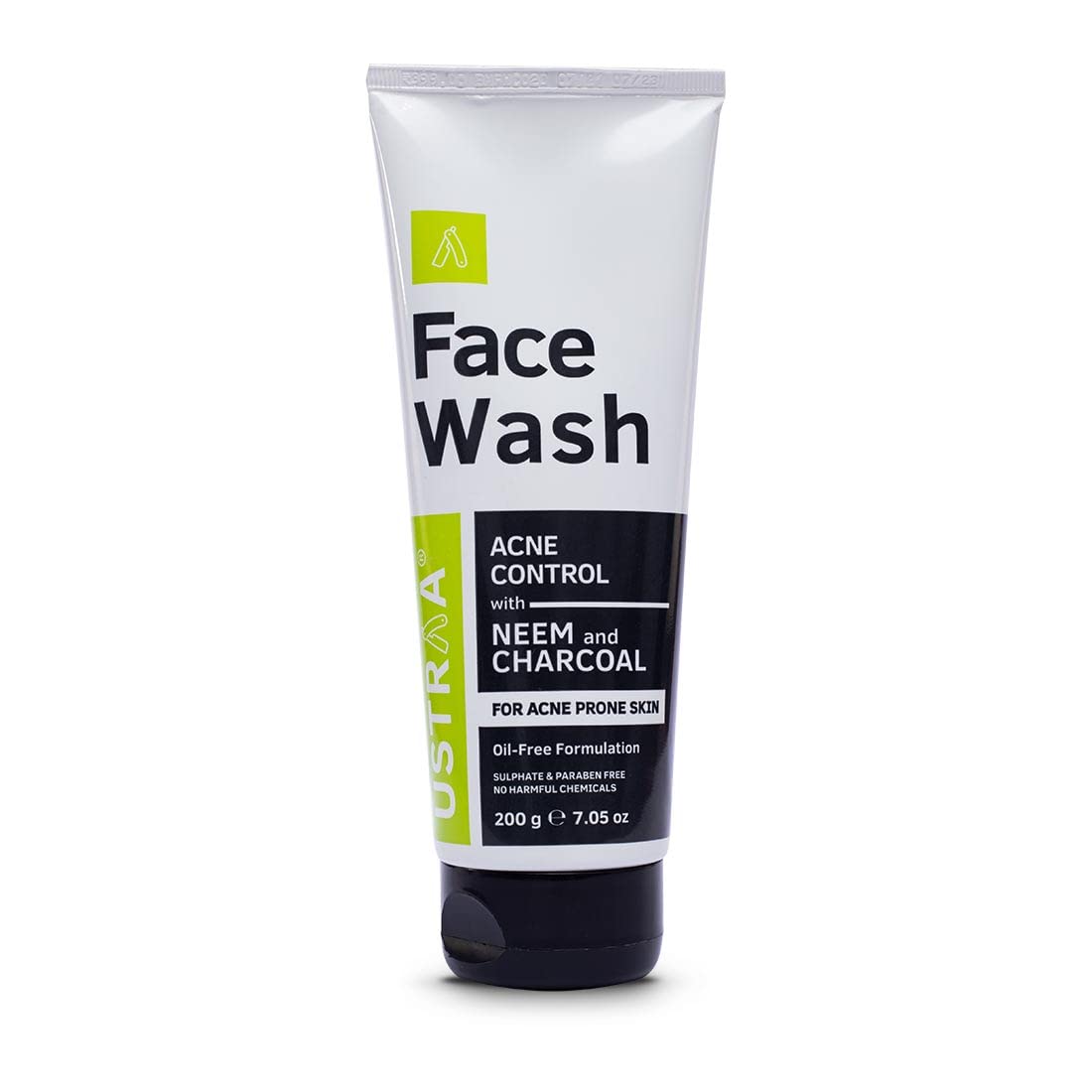Ustraa Face Wash Acne Control  With Neem & Charcoal Face Wash  200G  Oil Control, Prevents Acne, Especially For Oily Skin, No