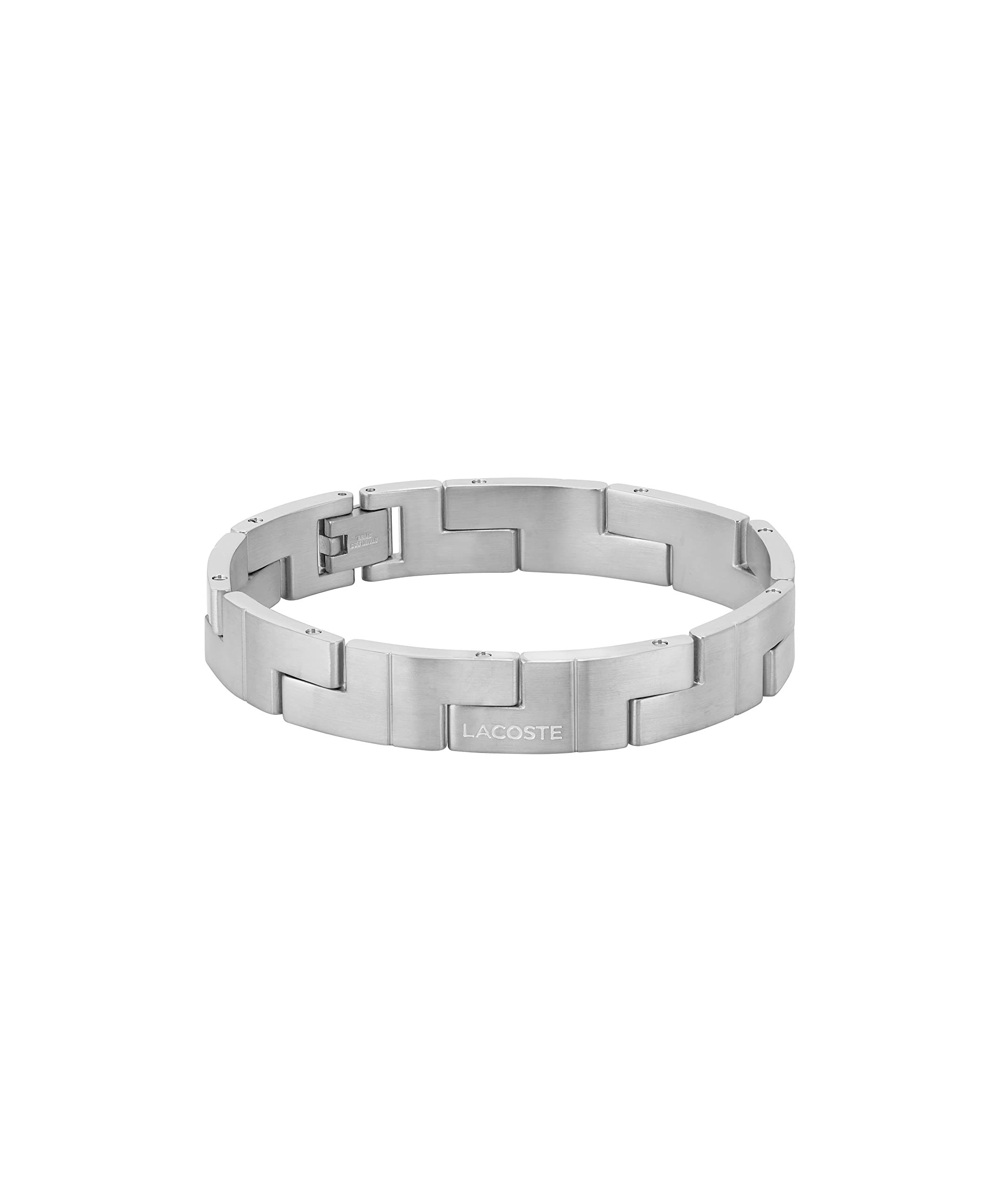 Lacoste Jewelry Catena Mens Stainless Steel Link Bracelet, Color: Silver (Model: 2040155)