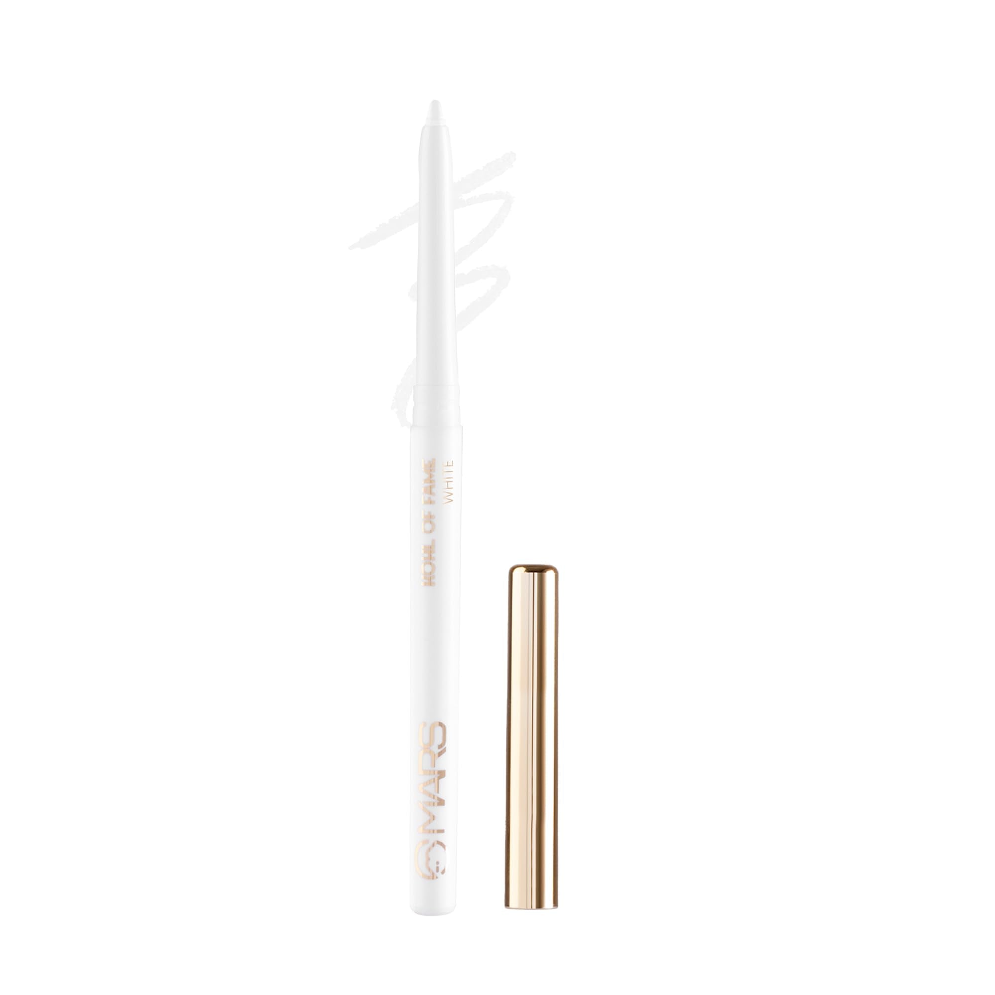 Mars Kohl Of Fame Up To 12 Hours Stay Retractable Kajal | Smudgeproof And Waterproof | Long Lasting (0.35G) (White)