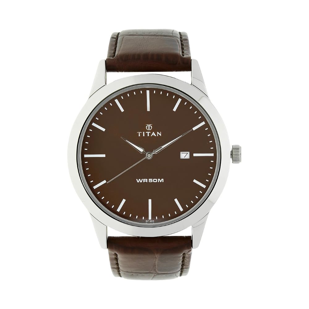 Titan Analog Brown Dial MenS Watch Nm1584Sl04/Nn1584Sl04