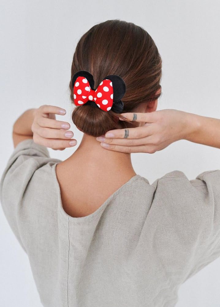 Cute Polka Dot Hair Bow Scrunchies, Velvet Mouse Ear Hair Ties For Women And Girls' Ponytails, Party Favors, Cosplay Costume, Cu
