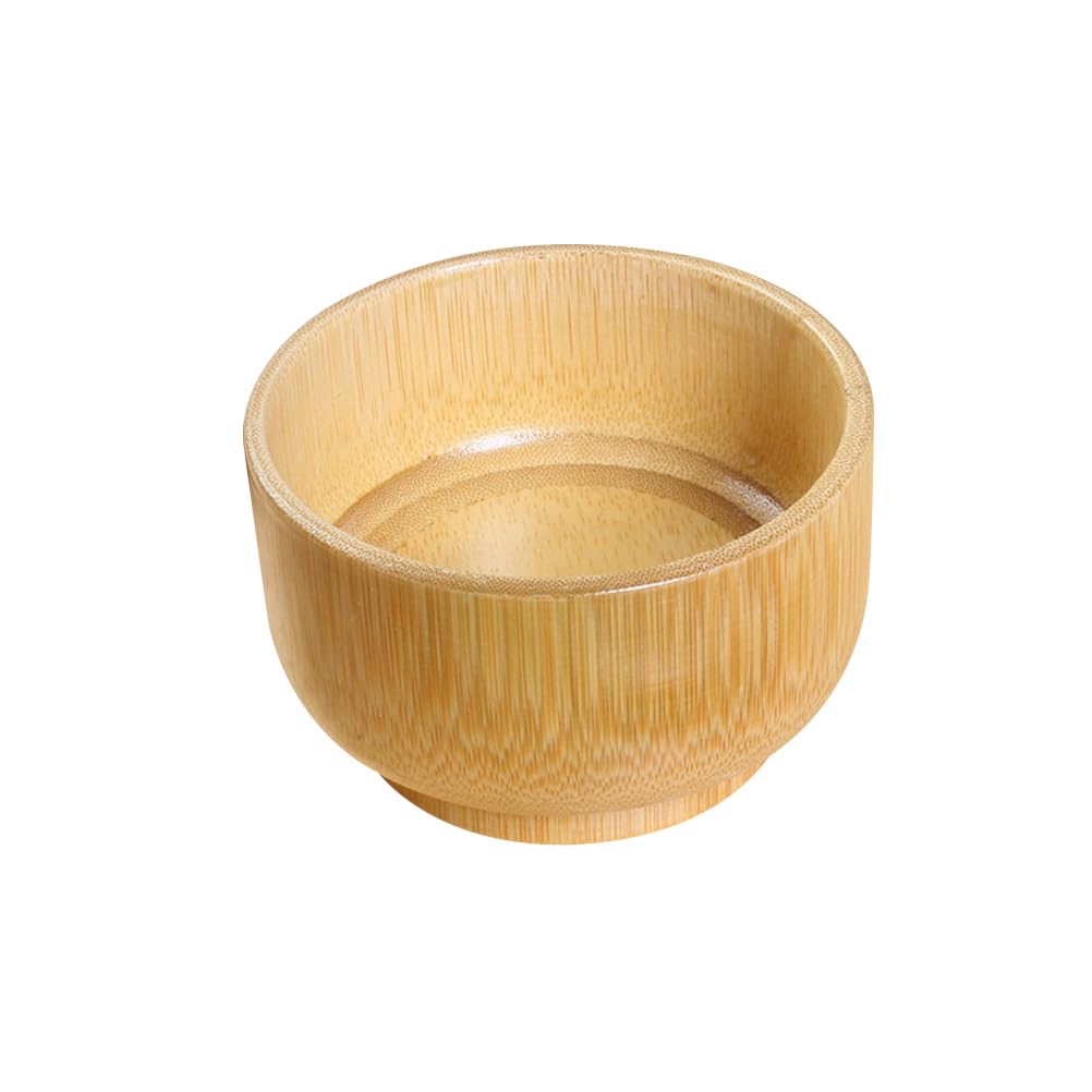SUPVOX Wooden Shaving Brush Bowl Bamboo Shave Cream Soap Cup Face Cleaning Mug Container