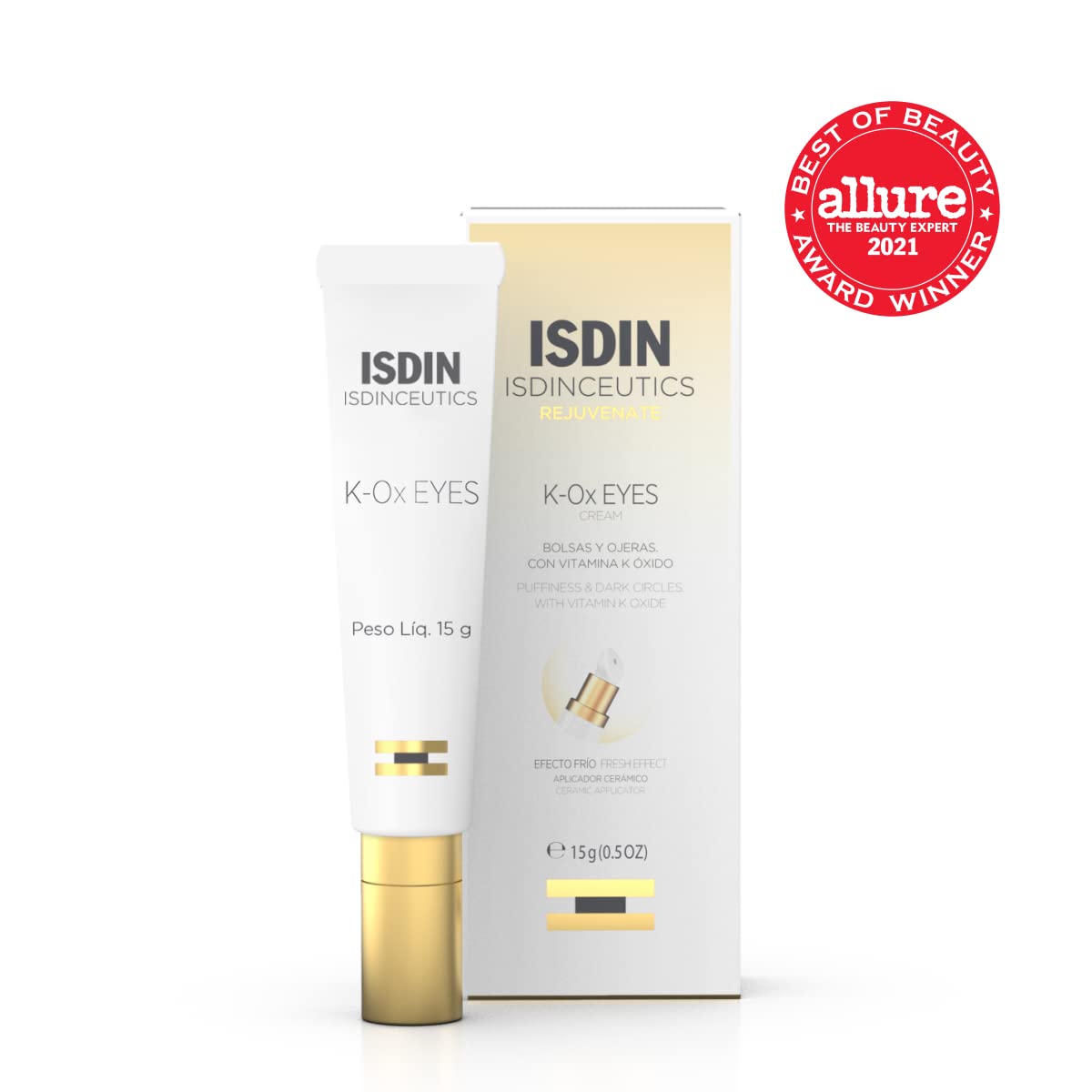 Isdin K-Ox Under-Eye Brightening Cream For Puffiness And Dark Circles With Anti-Aging Benefits, Vitamin K And Hyaluronic Acid, V