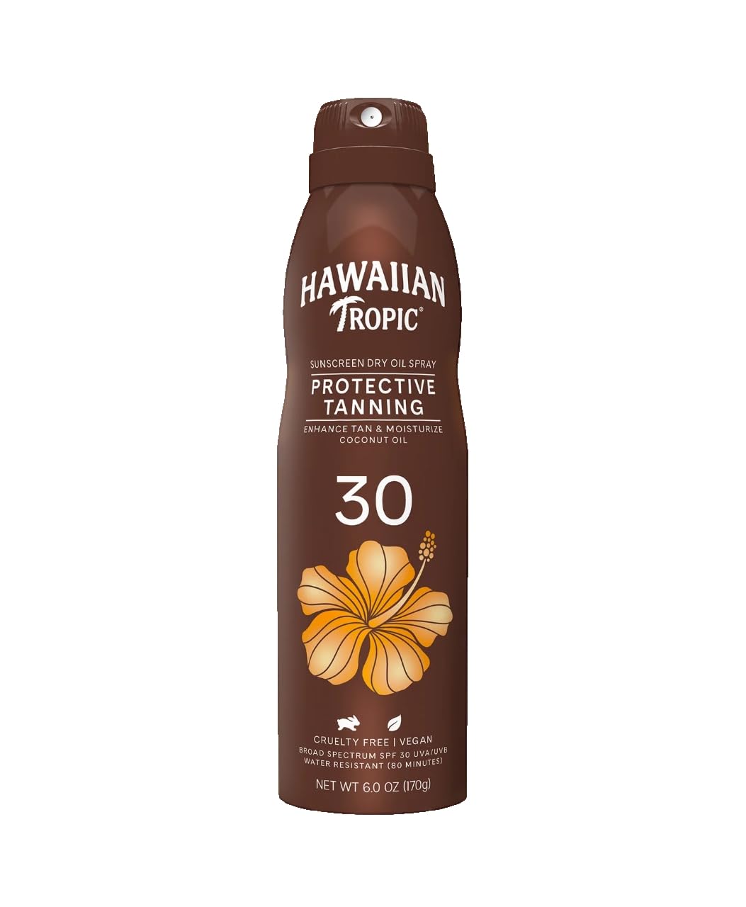 Hawaiian Tropic Dry Oil Clear Spray Sunscreen Spf 30 5.2 Oz (Pack Of 3)
