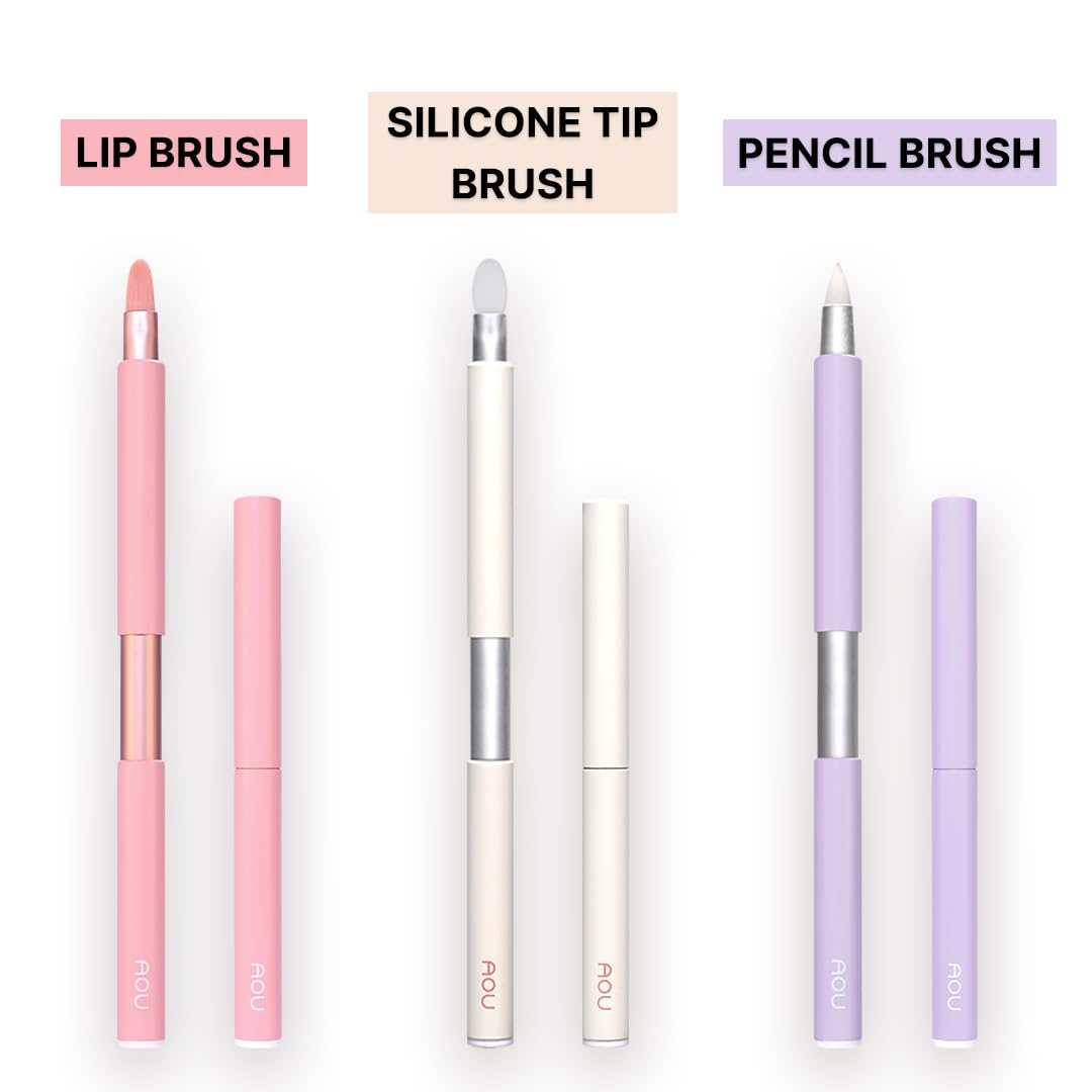 Aou Pencil Brush Compact & Retractable Design For Easy Carry With Pointed Tip For Various Uses