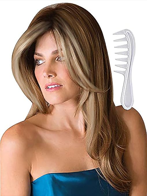 Noriko Angelica Synthetic Wig by Rene of Paris and Wig Lift Comb - Creamy Toffee-R - Bundle 2 Items