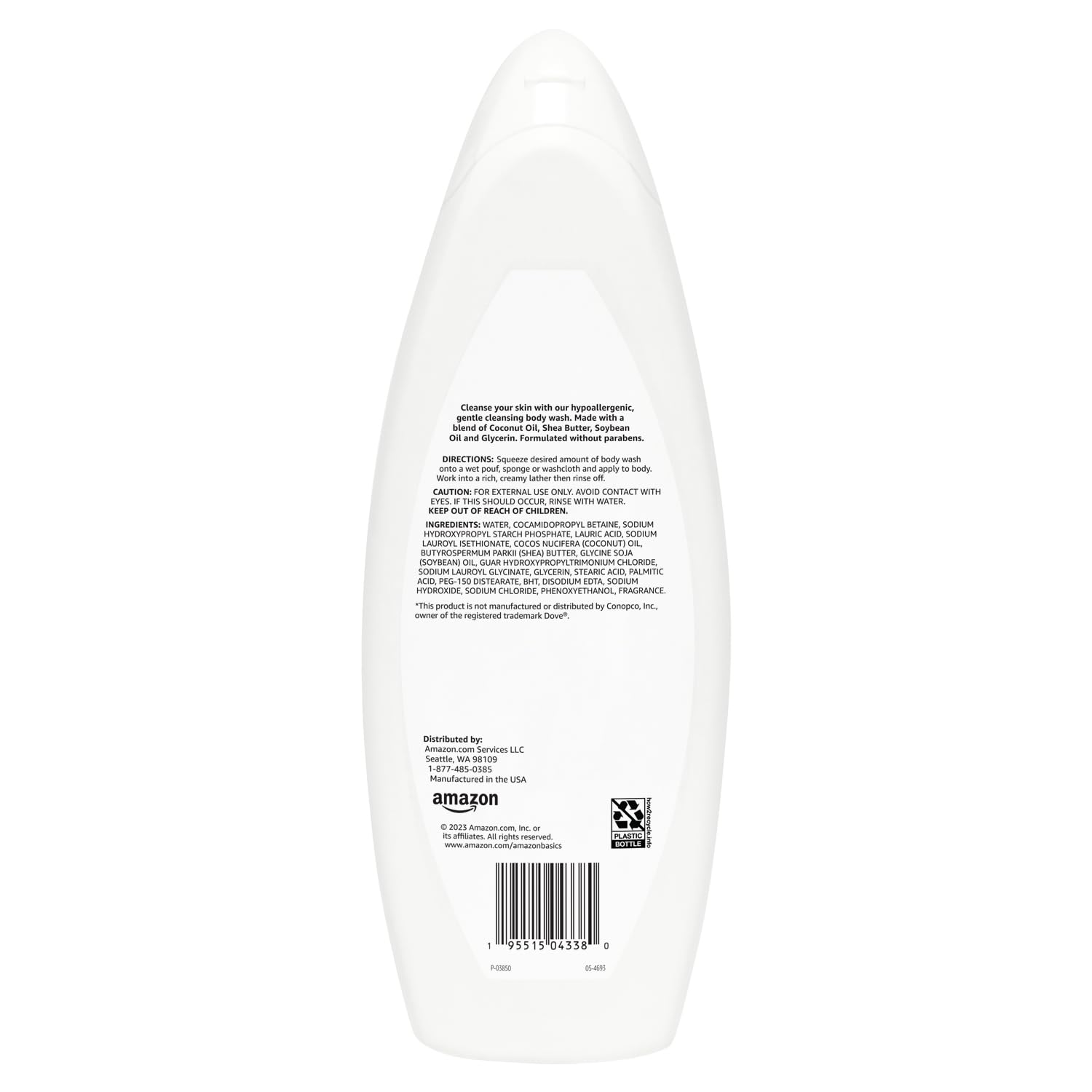 Amazon Basics Sensitive Skin Body Wash, 22 Fl Oz, Pack of 1