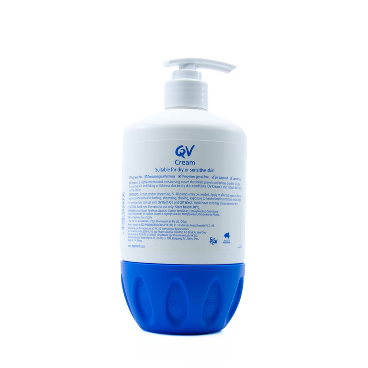 Qv Cream 500G Pump Bottle (Made In Australia)