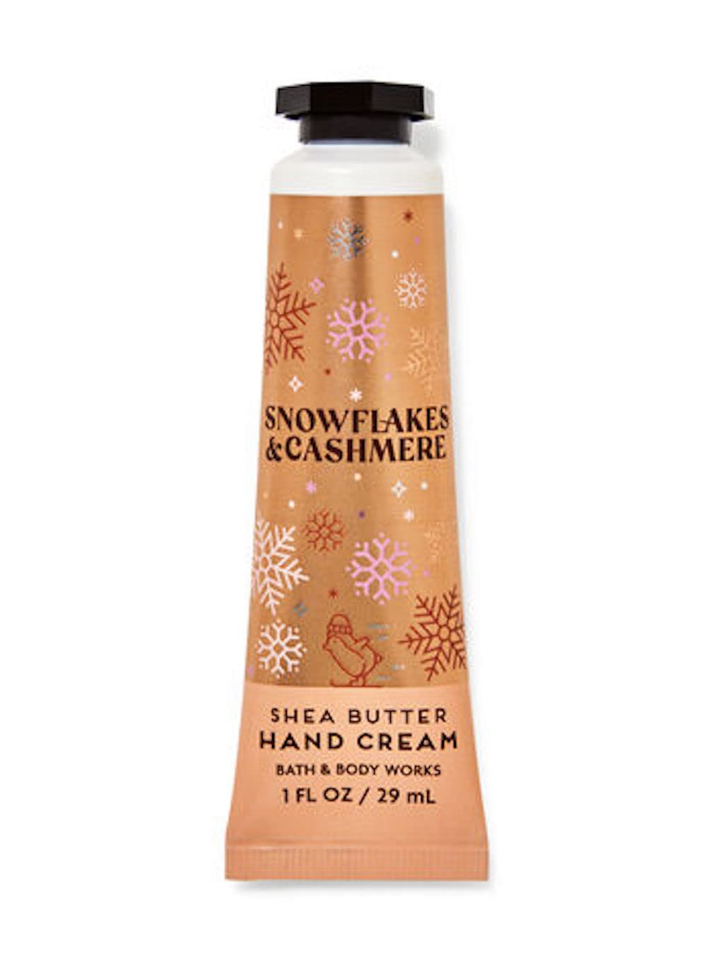 Bath & Body Works Snowflakes & Cashmere Shea Butter Travel Size Hand Cream 1Oz (Package Artwork Varies)