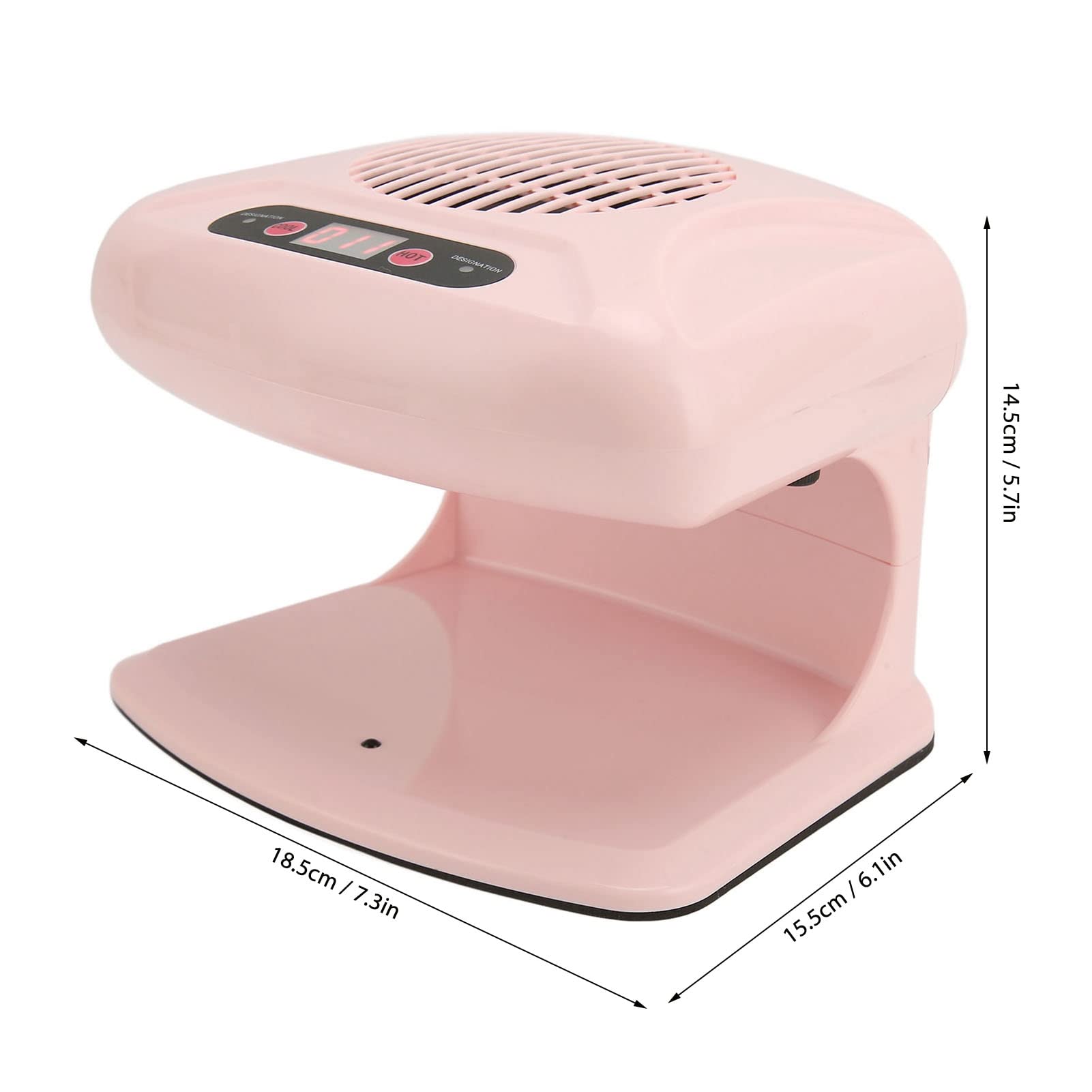 Air Nail Dryer, 300W Air Nail Fan Blow Dryer for Both Hands and Feet, Automatic Sensor Warm Cool Breeze, for Regular Nail Polish