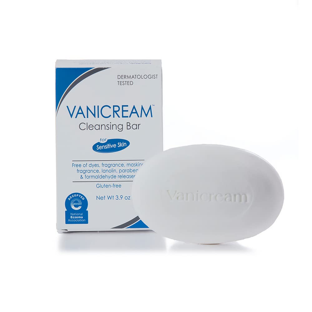 Vanicream Cleansing Bar | Fragrance, Gluten and Sulfate Free | For Sensitive Skin | Gently Cleanses and Moisturizes, 3.9 Ounce (