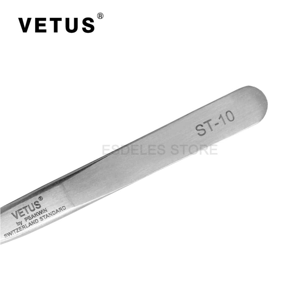 Vetus Tweezer Professional Tweezers Tool St-10 Non-Magnetic Stainless Steel Pointed Tip