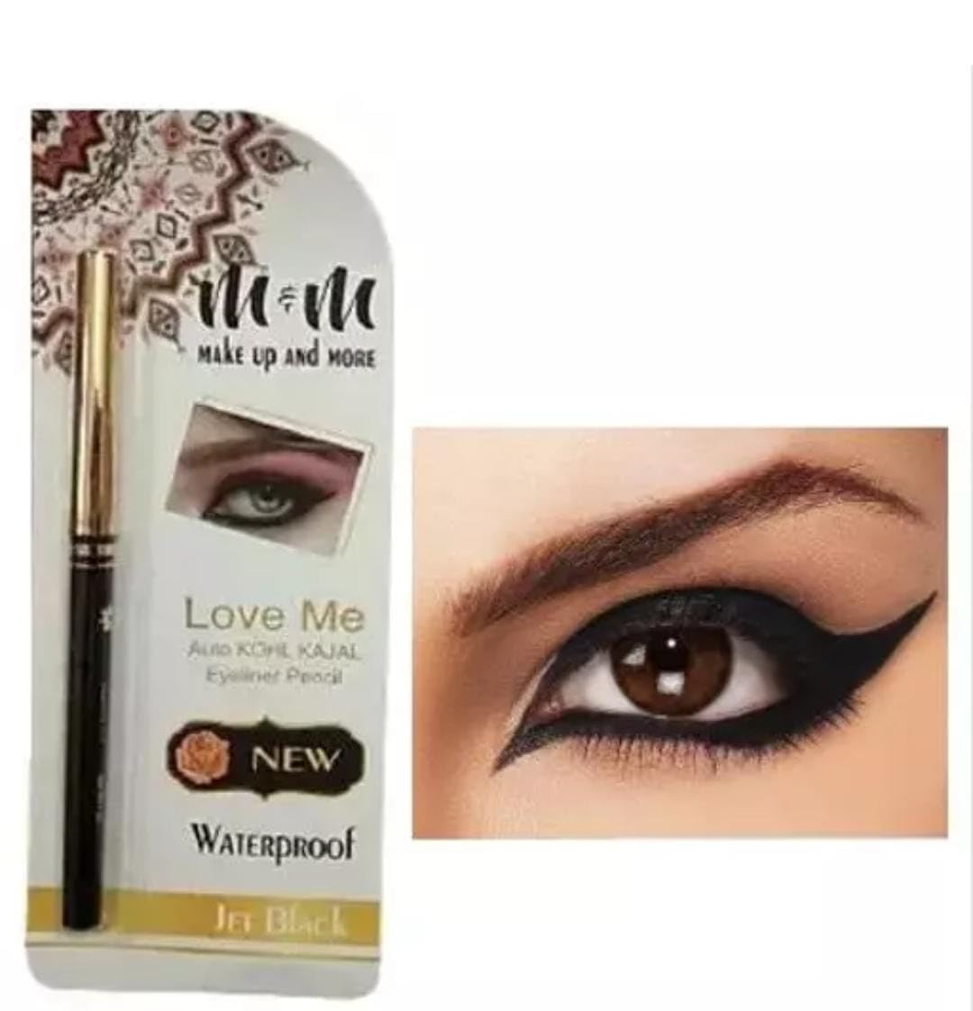 Truvic 2 In1 Long Lasting Highly Pigmented & Waterproof Kajal Eyeliner Quick Dry Matte Finish 24 Hr Long Lasting Smudgeproof & S