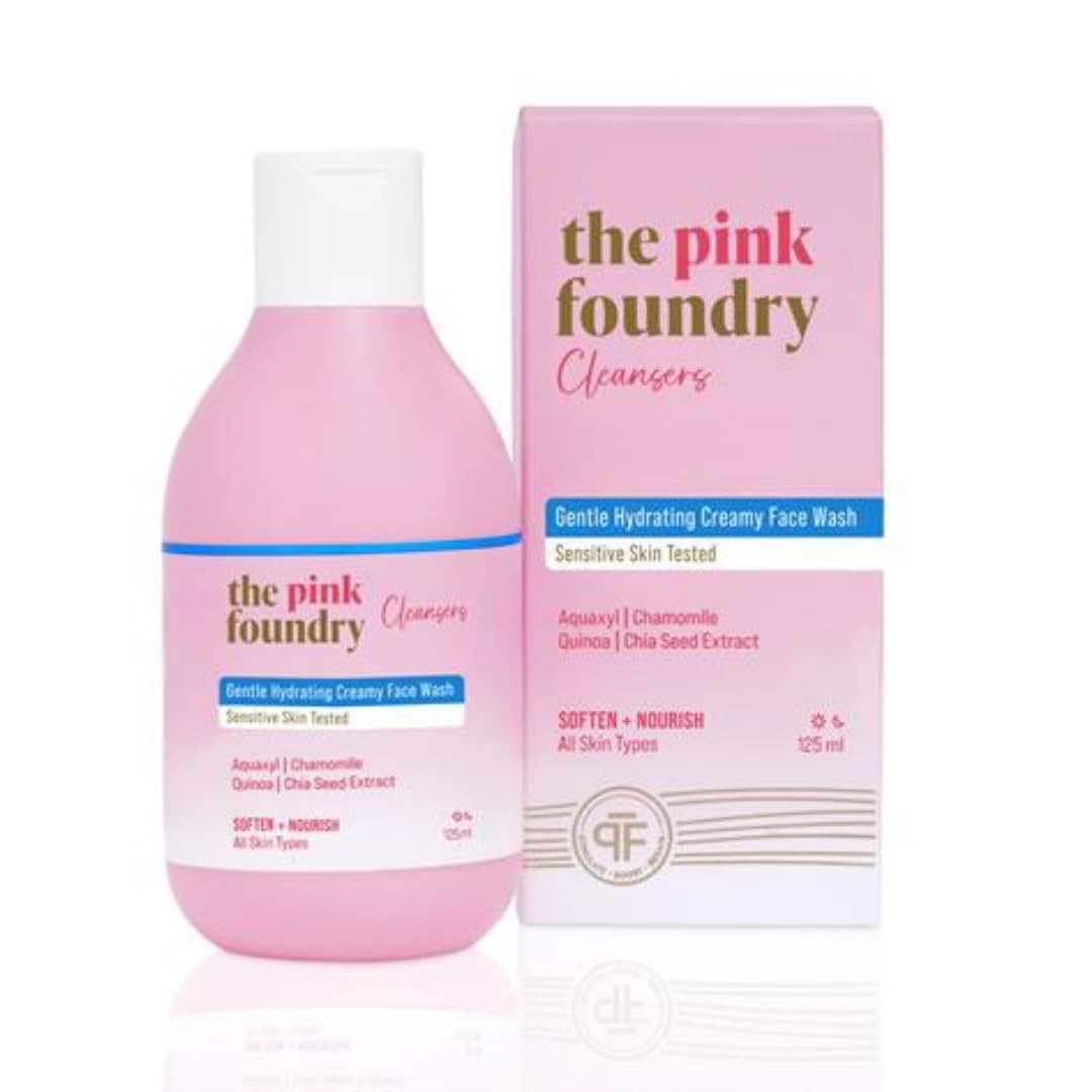 The Pink Foundry Gentle Hydrating Creamy Face Wash For All Skin Types | Boost Hydration, Strengthen Skin Barrier & Reduces Dryne