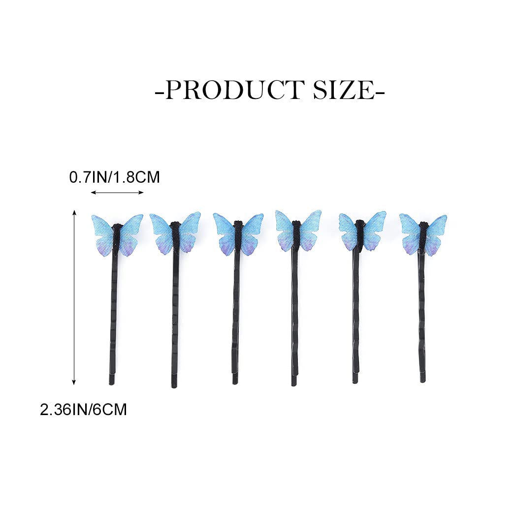 Bartosi Butterfly Hair Clips Blue Butterfly Hair Pin Bride Wedding Decorative Bobby Pins Bridal Hair Pieces Hair Accessories for