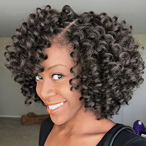 5 Packs 2X Ringlet Wand curl Jamaican Bounce 8 inch Synthetic crochet Hair Extensions crochet Braiding Hair 20 Roots (8Inch (Pac
