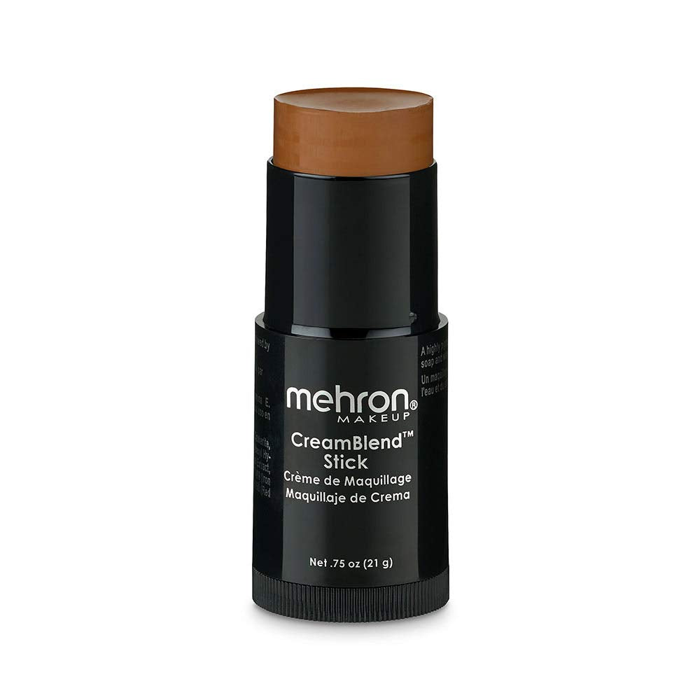 Mehron Makeup CreamBlend Stick | Face Paint, Body Paint, & Foundation Cream Makeup| Body Paint Stick .75 oz (21 g) (Medium Dark 