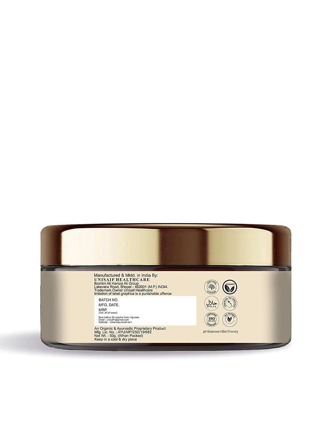 Unisaif Oud Organic Face Scrub - Body Exfoliator Scrub with Agarwood Oil | Gentle Exfoliating Scrub to Detoxify and Hydrate the