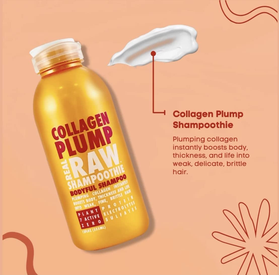 Real Raw Collagen Conditioner - Strengthen & Repair - 12 Ounce - Sulfate & Paraben Free, Made with Aloe Juice & Coconut Water