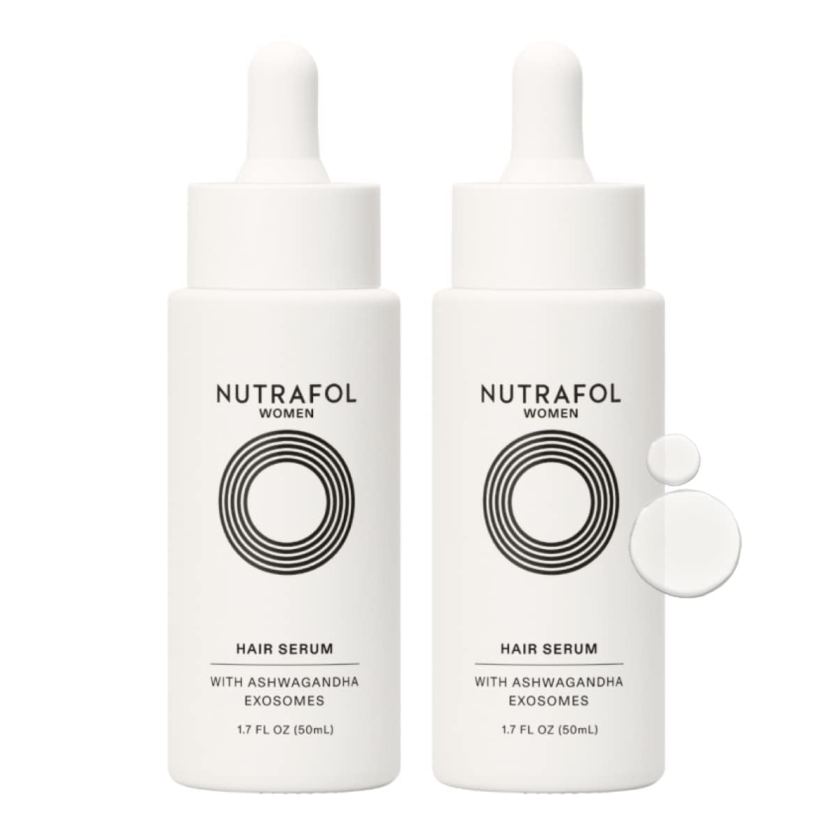 Nutrafol Women's Hair Serum, Safe for Hair Extensions and Hair Color, Supports Visibly Thicker and Stronger Hair, Vegan, Lightwe
