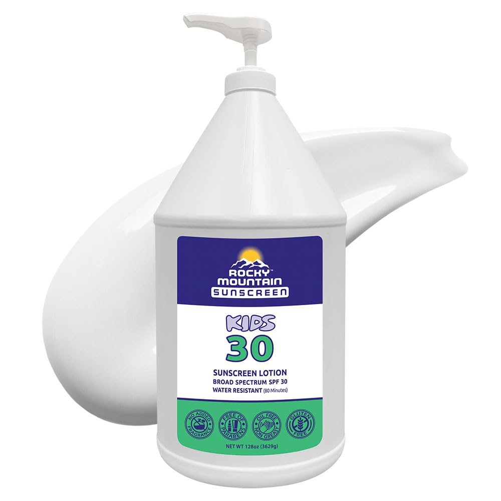 Rocky Mountain Sunscreen | Kids Spf 30 Lotion -Broad Spectrum Uva/Uvb Protection | Hawaii 104 Reef Act Compliant (Oxybenzone & O