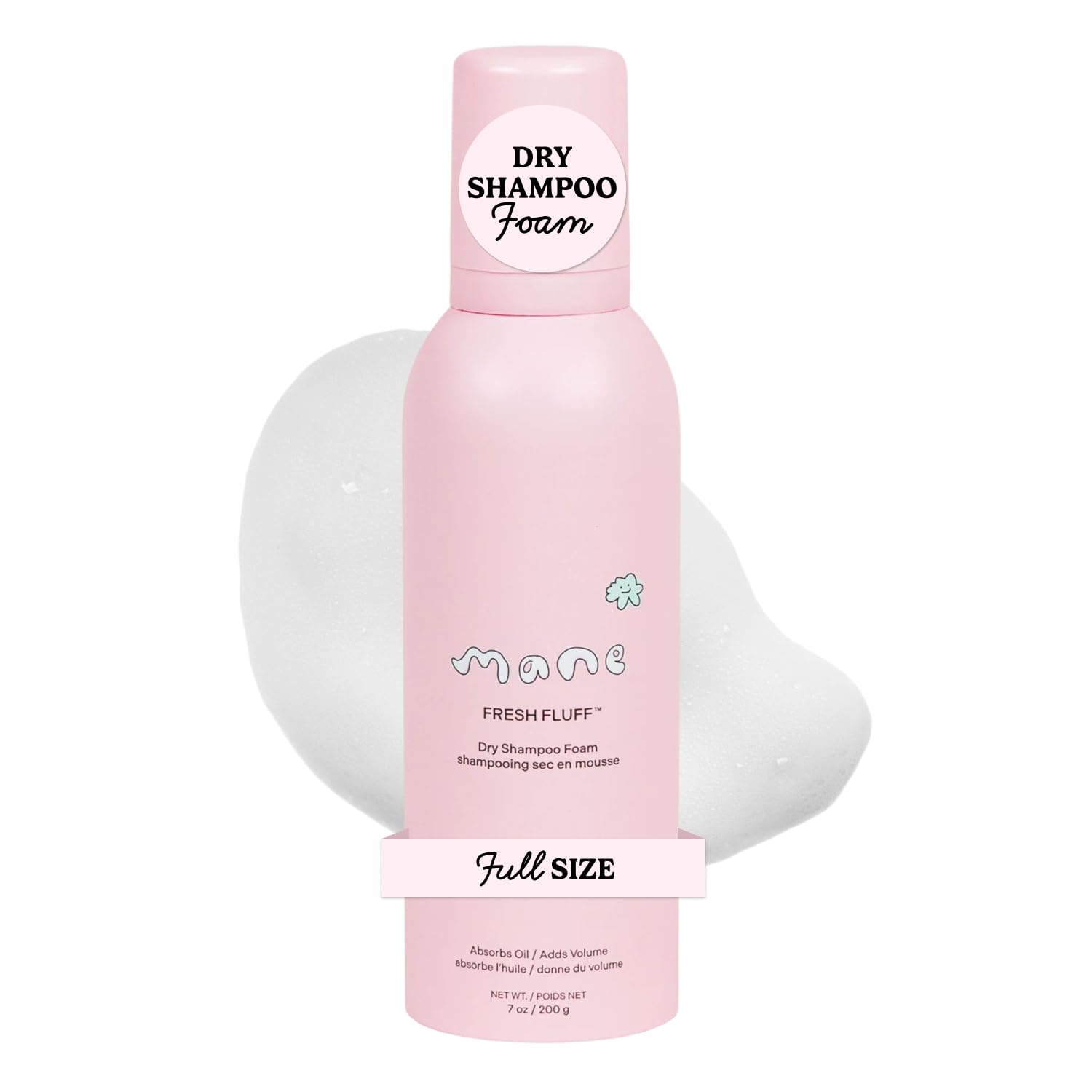 Mane Fresh Fluff Dry Shampoo Foam  Volumizing Dry Shampoo for Women  Light + Creamy Foam Formula  Refreshes Hair + Absorbs Oi