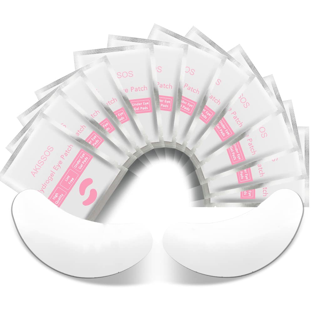 Hydrogel Eye Patch Eyelash Extension Supplies - Akissos 100 PCS Lash Extension Supplies Lift Tint Under Eye Pads Undereye Gel Pa