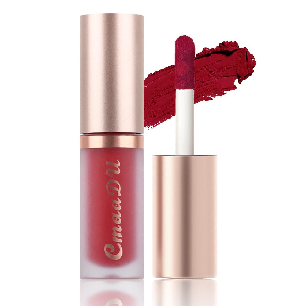 Evpct 1Pcs Sexy Red Matte Liquid Lipstick Lip Gloss Glossy Set For Black Women 24 Hour Silky Velvet Lipstick Labiales Matte Larg