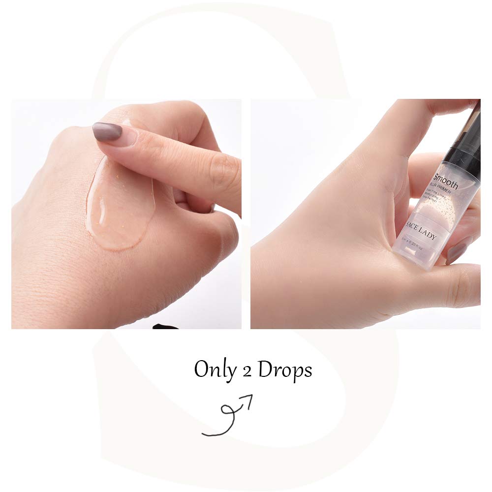 Face Makeup Primer, Big Pores Minimizer Perfect Cover, No Pore Eraser Filler, Smooth Fine Lines Wrikles, Gold Foil Infused Base