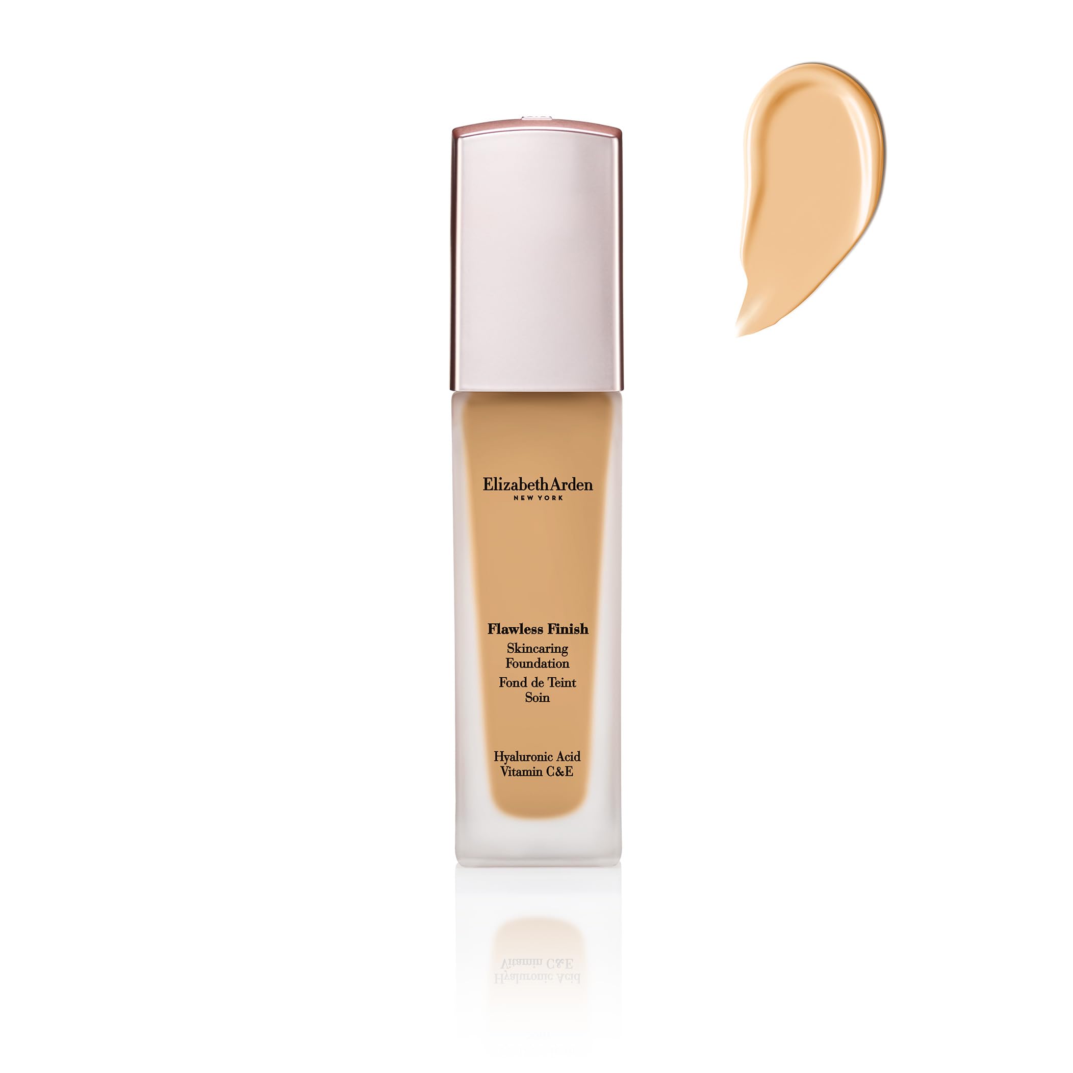 Elizabeth Arden Flawless Finish Skincaring Foundation with Hyaluronic Acid, Vitamin C & E, 200N (Light skin with neutral and sub